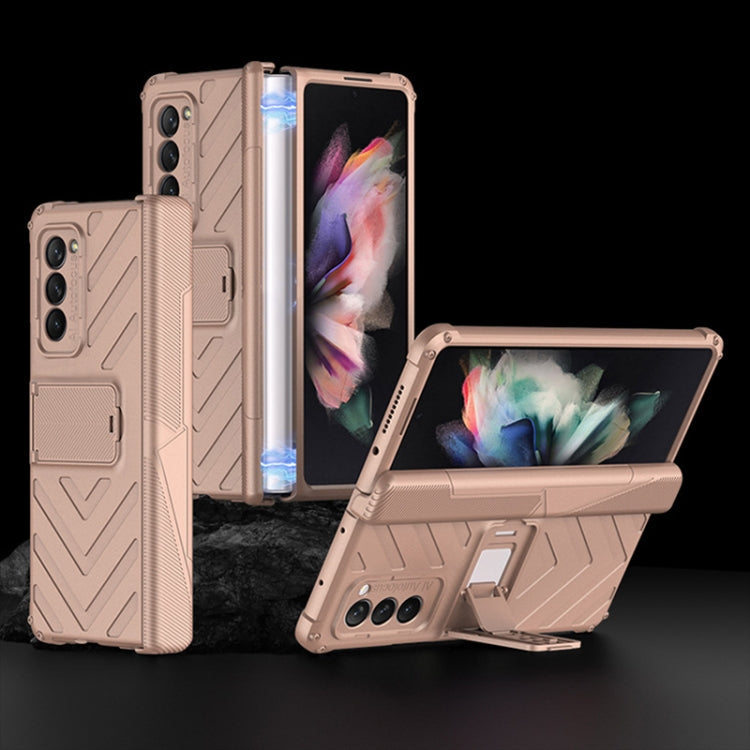 GKK Magnetic Armor Flip Phone Case for Samsung Galaxy Z Fold2 5G - Mist Gold