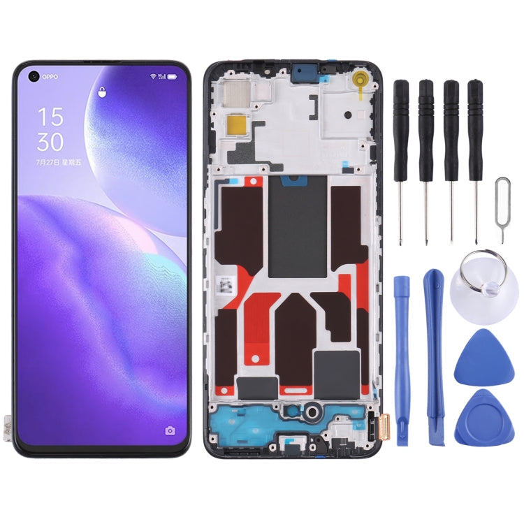 LCD Screen and Digitizer Assembly with Frame for OPPO Reno5 5G/Find X3 Lite