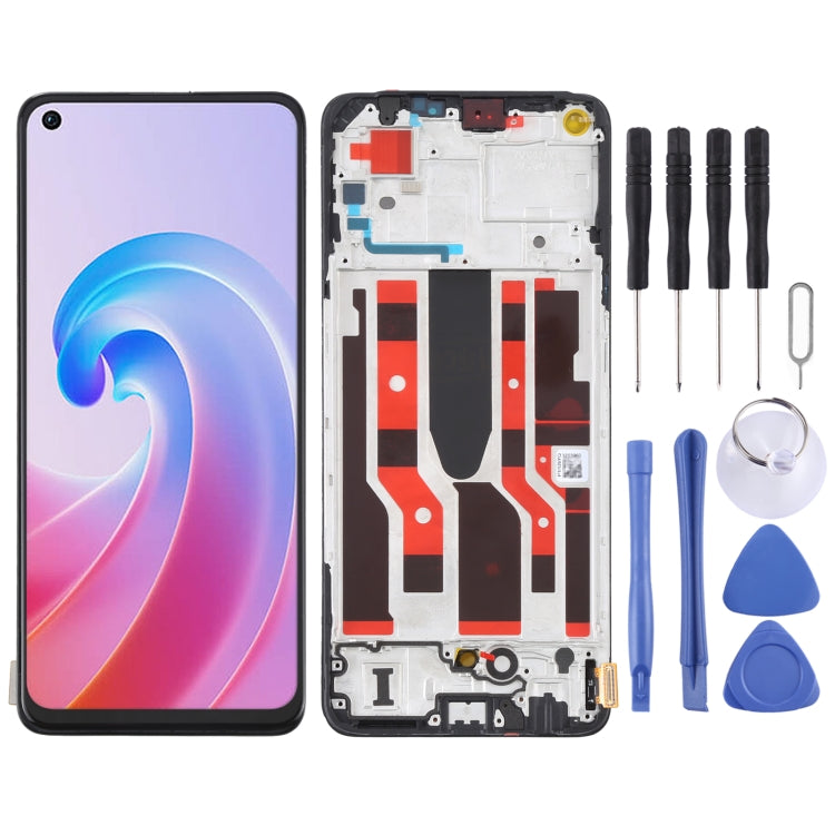 Full LCD Screen and Digitizer Assembly with Frame for OPPO A96 China PFUM10