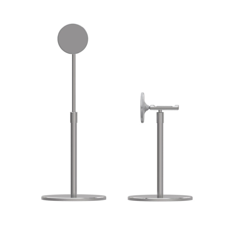 Adjustable Magnetic Mobile Phone and Tablet Desktop Holder in Silver