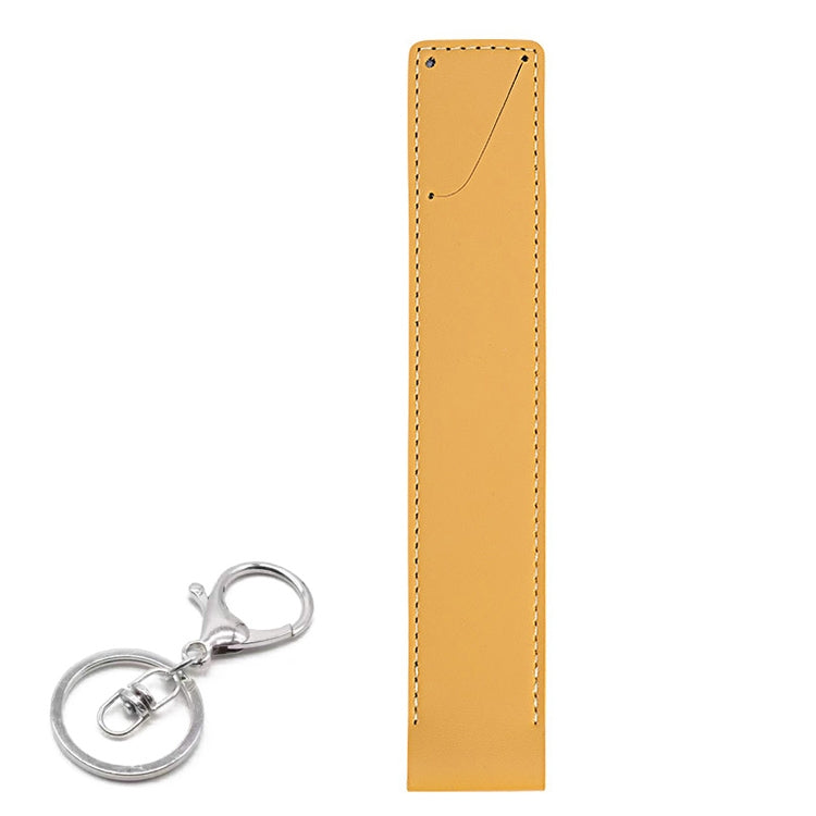 Shockproof PU Leather Case with Metal Buckle for Apple Pencil 1 / 2 (Yellow)
