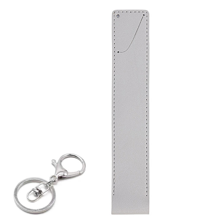 Shockproof PU Leather Case with Metal Buckle for Apple Pencil 1 / 2 (Grey)