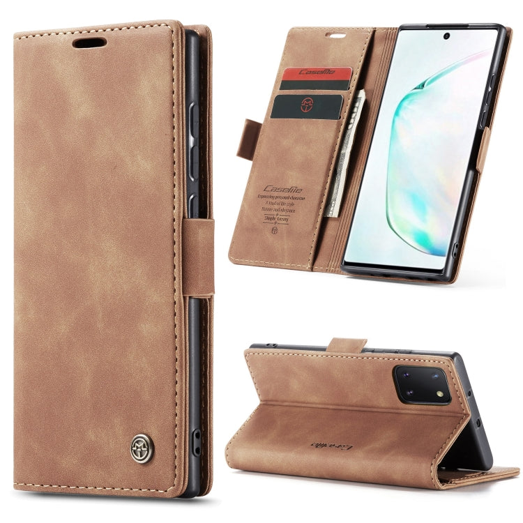 Multifunctional Brown Leather Case for Galaxy A81 / Note 10 Lite