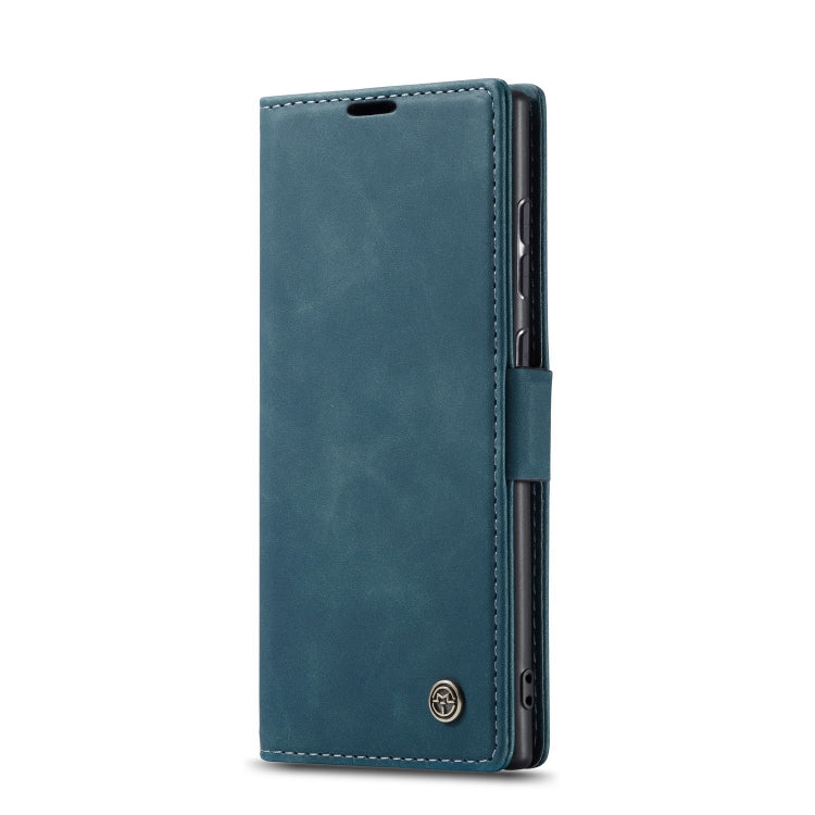 Blue Leather Flip Case with Card Slots for Galaxy A81/Note 10 Lite