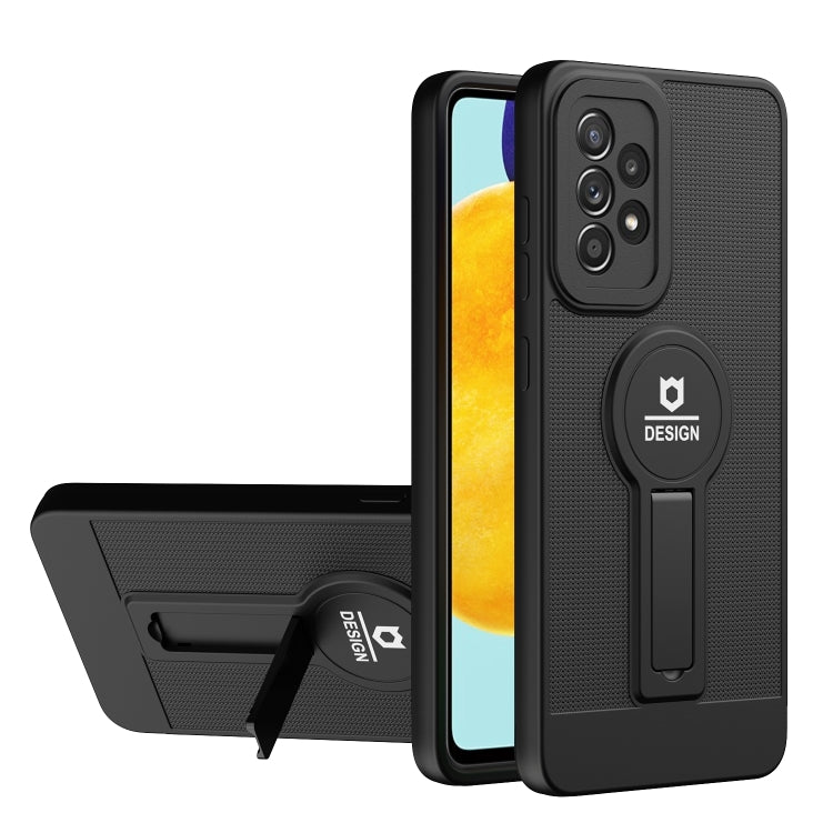 Samsung Galaxy A13 4G TPU+PC Phone Case with Stand (Black)