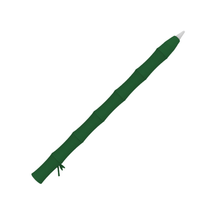 Bamboo Dark Green Liquid Silicone Gel Stylus Pen Protective Case For Apple Pencil 1