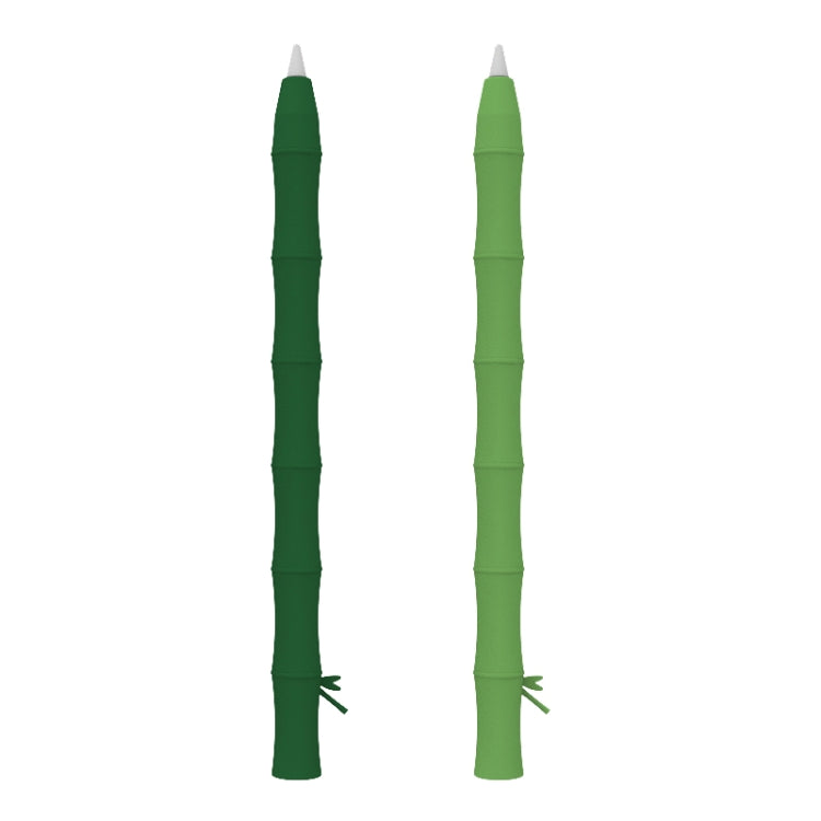 Bamboo Dark Green Liquid Silicone Gel Stylus Pen Protective Case For Apple Pencil 1