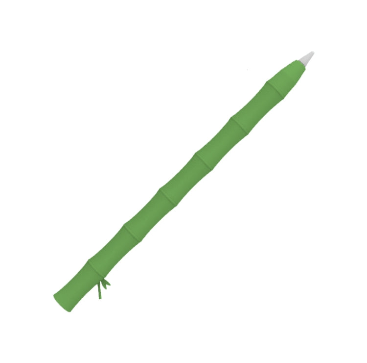 Light Green Bamboo Liquid Silicone Gel Stylus Pen Protective Case for Apple Pencil 1