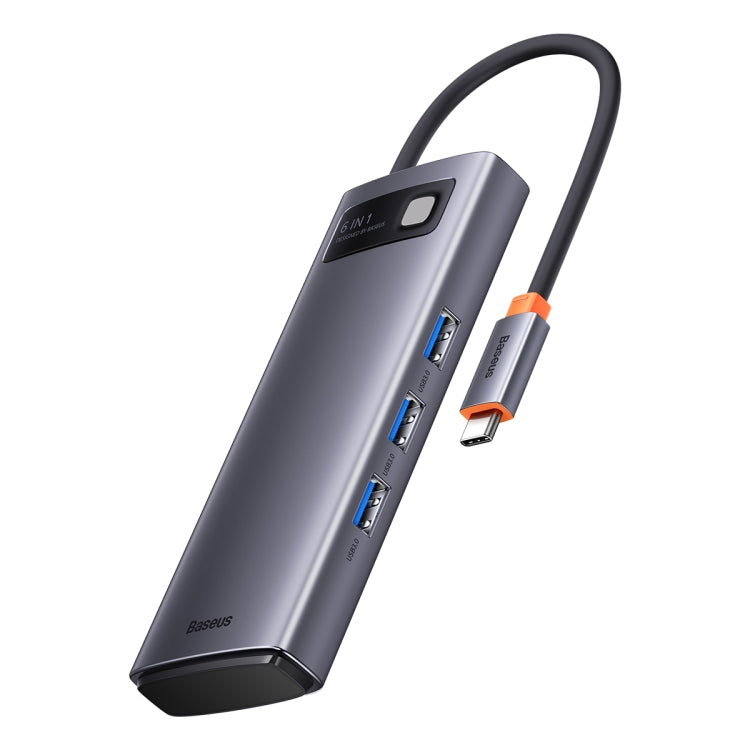 Baseus Metal Gleam Series 6 in 1 Multifunctional USB-C Hub Docking Station