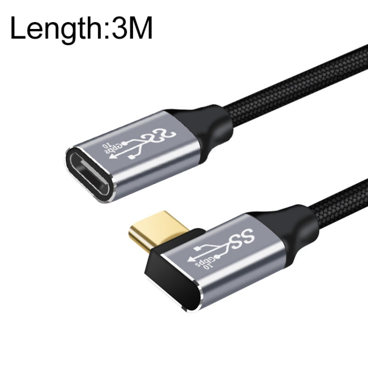 10Gbps USB-C Female to Male Elbow Extension Cable for Lightning-Fast Data and Charging