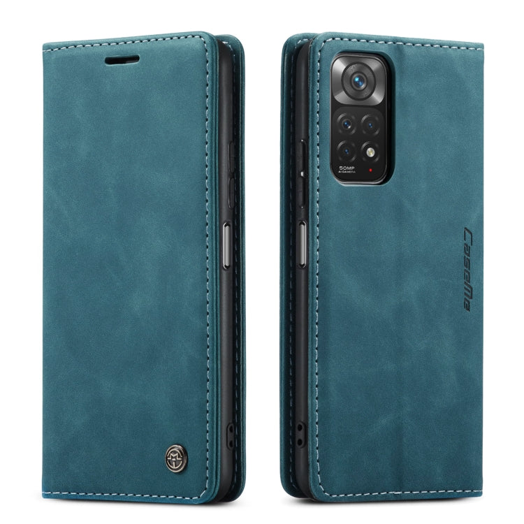 Xiaomi Redmi Note 11 4G/Note 11S Global Multifunctional Horizontal Flip Leather Phone Case (Blue) with Card Slots and Wallet