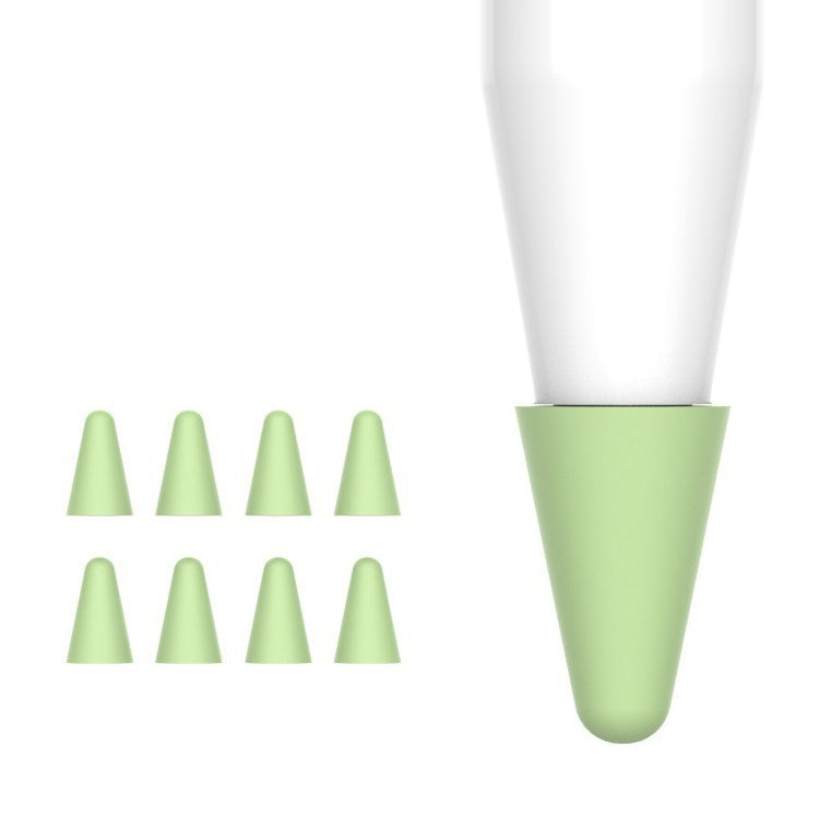 8-Piece Set of Green Wearable Stylus Nib Covers for Apple Pencil 1/2