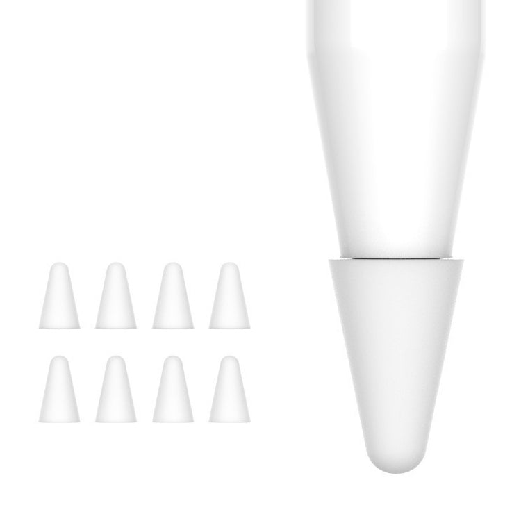 Universal Silicone Nib Covers for Apple Pencil 1/2 - Set of 8 (White)