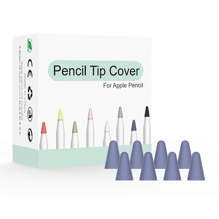 8-Piece Set of Wearable Stylus Nib Covers for Apple Pencil 1 / 2 (Blue)
