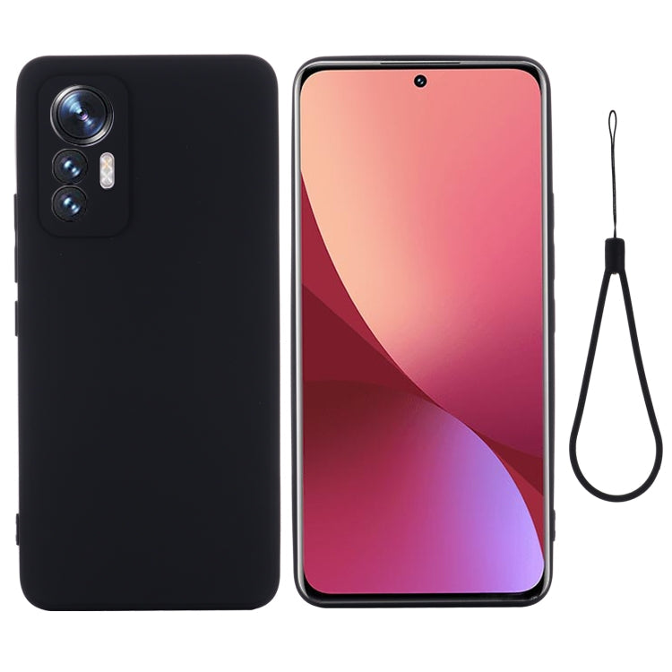 Xiaomi 12 Lite Black Silicone Full Coverage Phone Case
