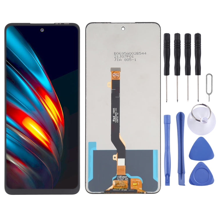 LCD Screen and Digitizer Assembly Replacement for Tecno Pova 5G LE8
