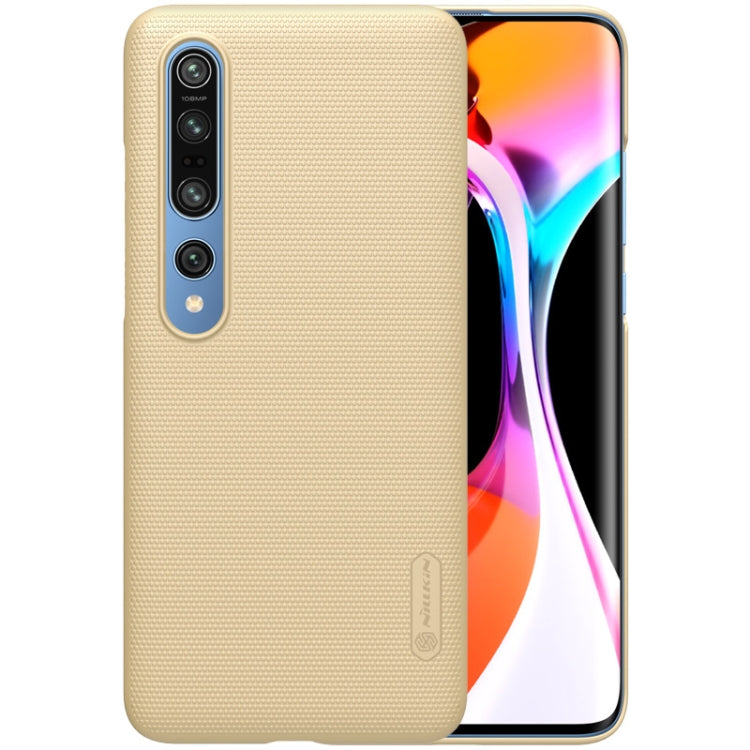 Gold NILLKIN Frosted Concave-convex Texture PC Case for Xiaomi Mi 10 5G / Mi 10 Pro 5G