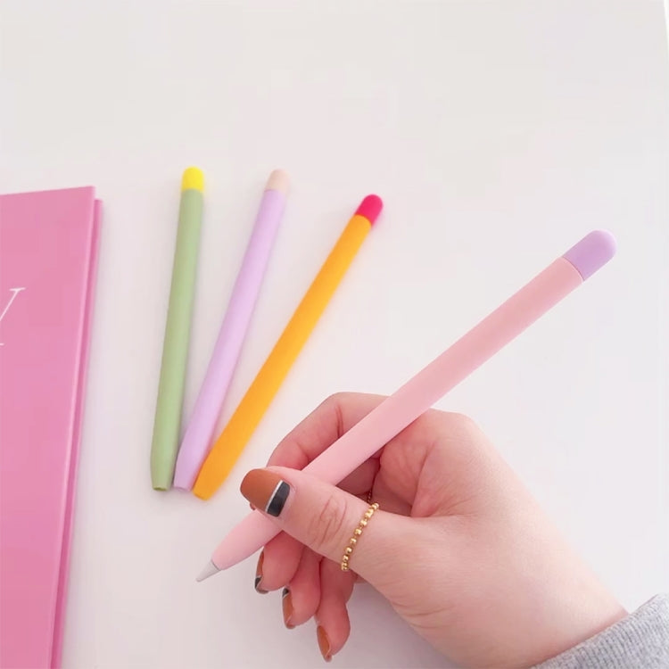 Green Silicone Protective Case for Apple Pencil 2 with Contrasting Color
