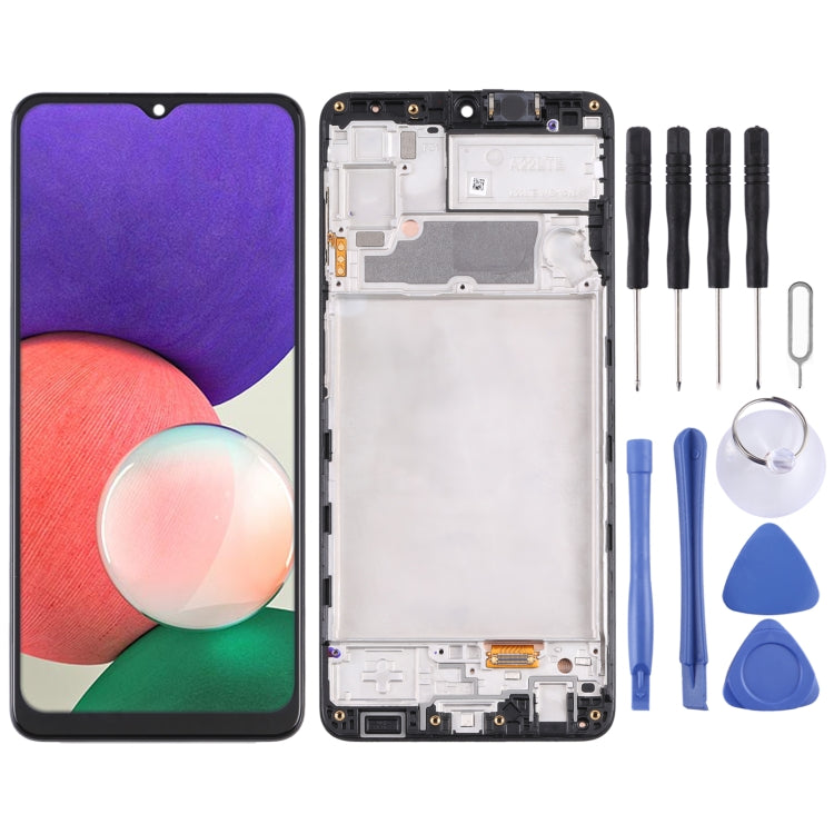 LCD Screen and Digitizer Full Assembly with Frame For Samsung Galaxy A22 SM-A225F - High-Quality Replacement