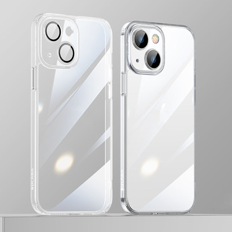 SULADA Crystal Steel Series Diamond Glass + TPU Phone Case for iPhone 13 (Transparent)