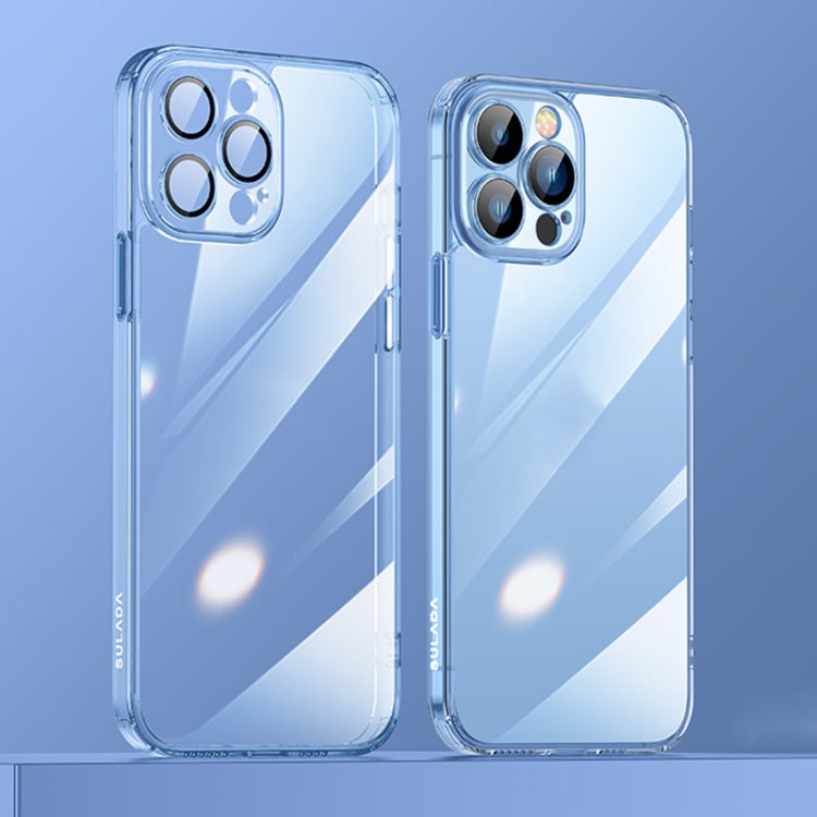 SULADA Diamond Glass + TPU Phone Case for iPhone 13 Pro (Blue)