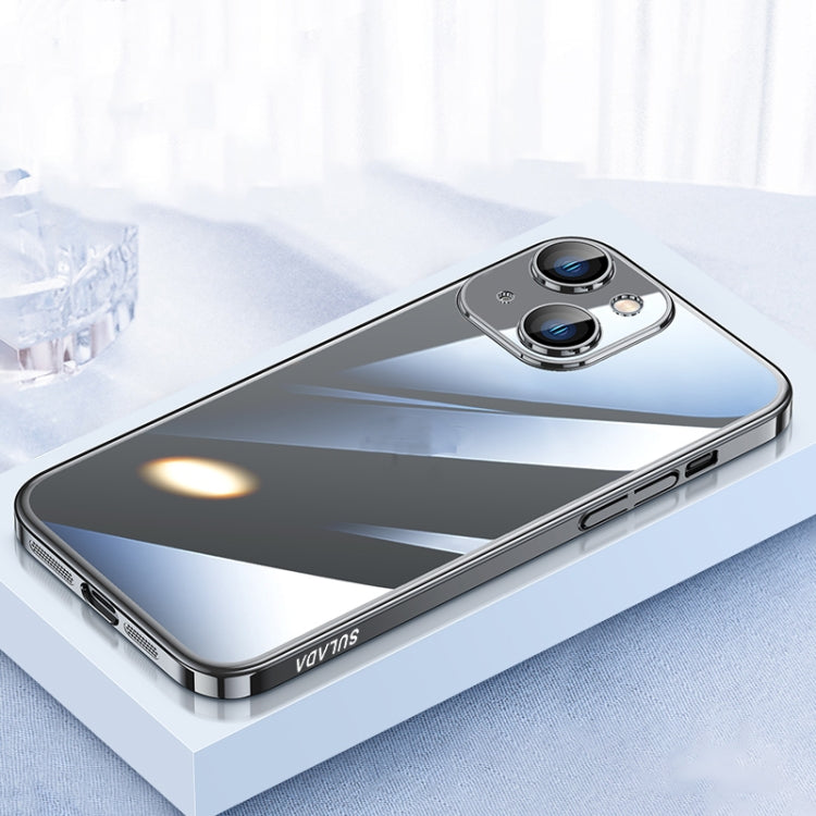 SULADA JINGJIA Series Lens Protector PC Phone Case for iPhone 13 (Black)