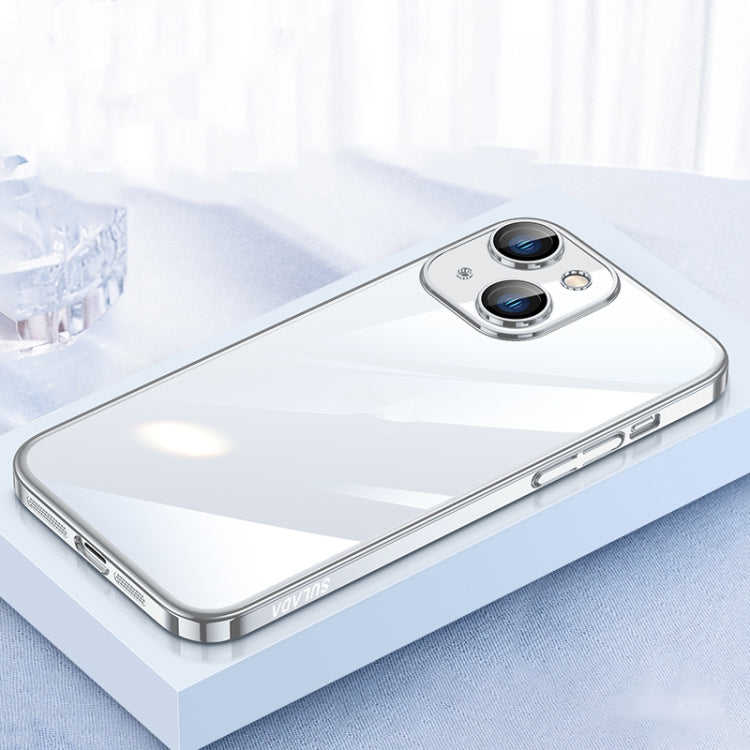 SULADA JINGJIA Series Lens Protector PC Phone Case for iPhone 13 (Silver)