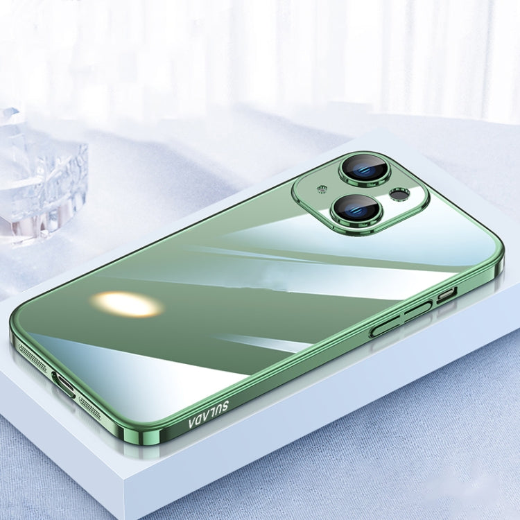 SULADA JINGJIA Series Lens Protector PC Phone Case for iPhone 13 (Green)