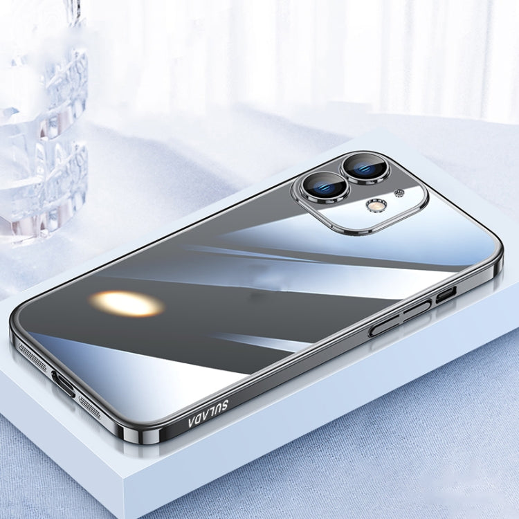 Black SULADA JINGJIA Series Lens Protector PC Phone Case for iPhone 12
