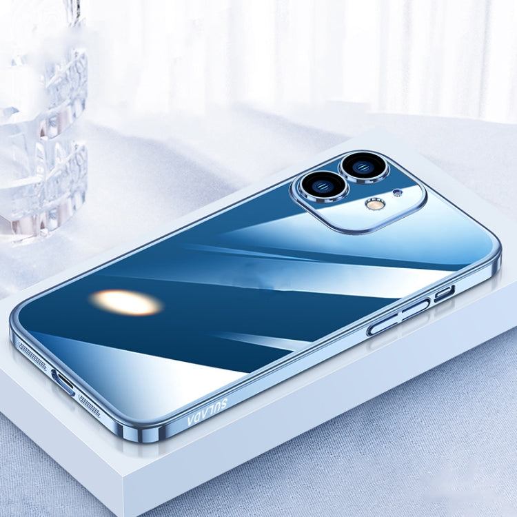 Blue SULADA JINGJIA Series Lens Protector PC Phone Case for iPhone 12