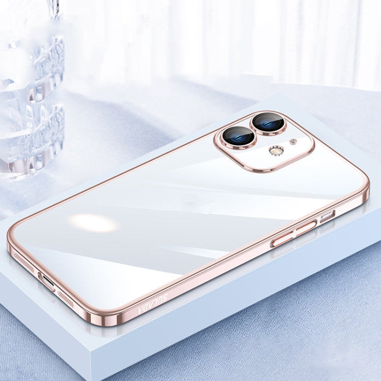 SULADA JINGJIA Series Lens Protector PC Phone Case for iPhone 12 (Pink)
