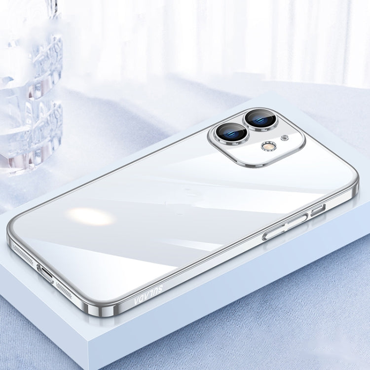 SULADA JINGJIA Series Lens Protector PC Phone Case for iPhone 12 (Silver)