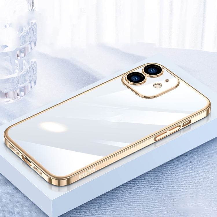 SULADA JINGJIA Series Lens Protector PC Phone Case for iPhone 12 - Gold