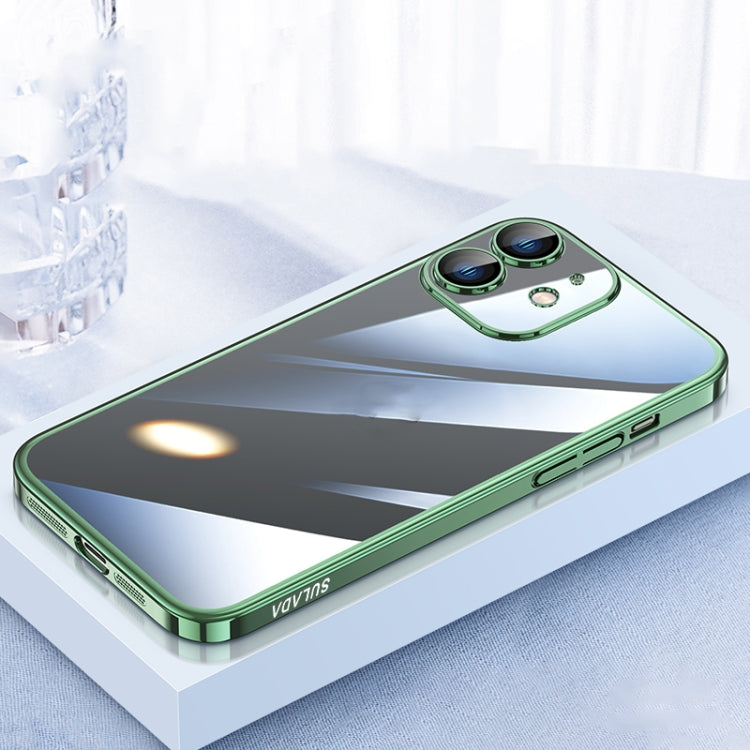 SULADA JINGJIA Series Lens Protector PC Phone Case for iPhone 12 (Green)