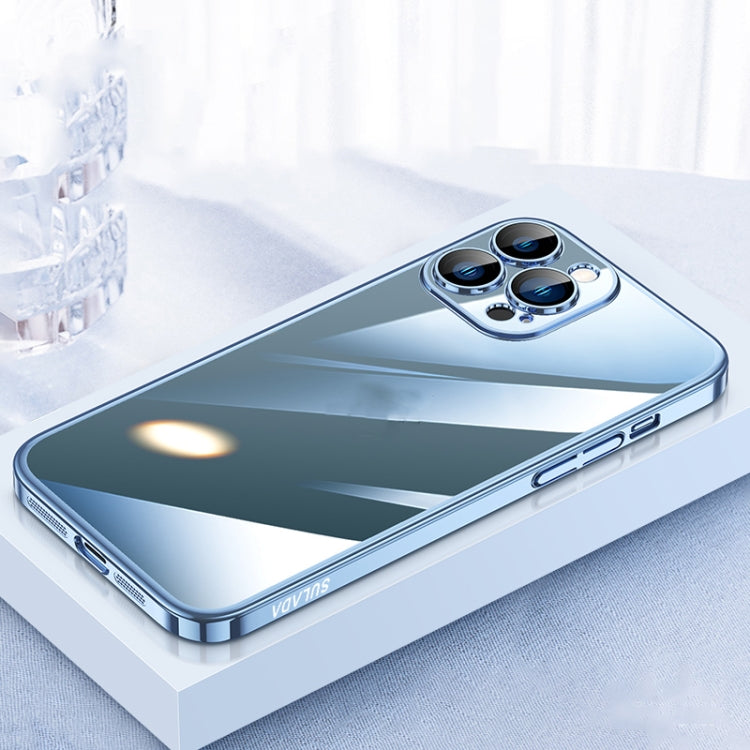 SULADA JINGJIA Series Lens Protector PC Phone Case for iPhone 12 Pro (Blue)