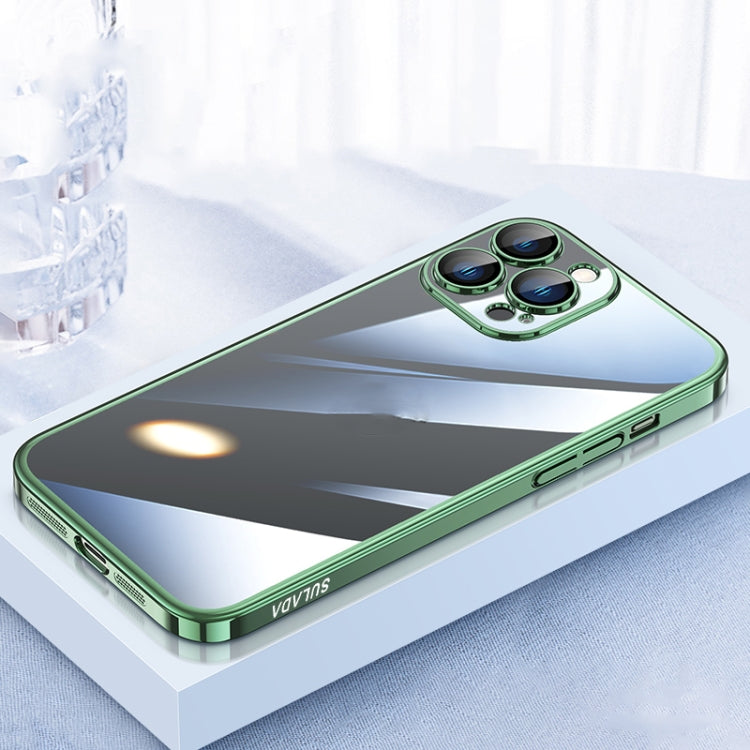 SULADA JINGJIA Series Lens Protector PC Phone Case for iPhone 12 Pro (Green)