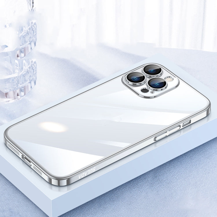 SULADA JINGJIA Series Lens Protector PC Phone Case for iPhone 12 Pro Max (Silver)