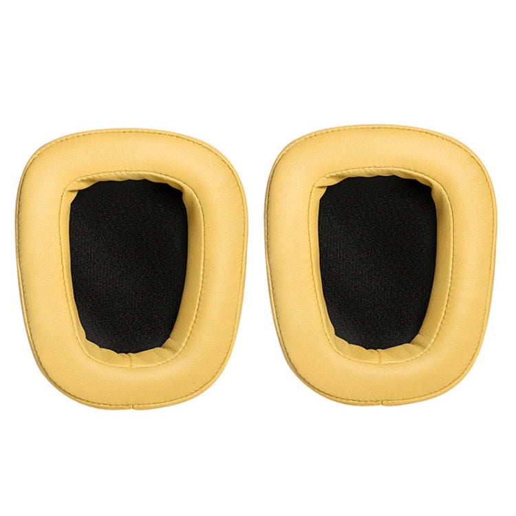 2 Pieces of Yellow Protein Skin Earphone Cushion Covers for Logitech G633 G933