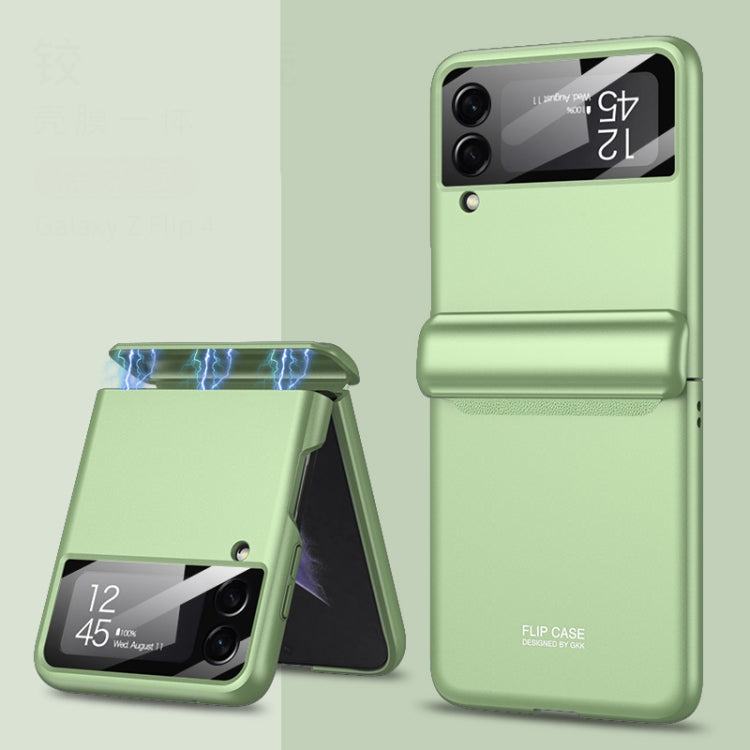 GKK Magnetic Fold All-inclusive Protective Phone Case for Samsung Galaxy Z Flip4 (Matcha Green)