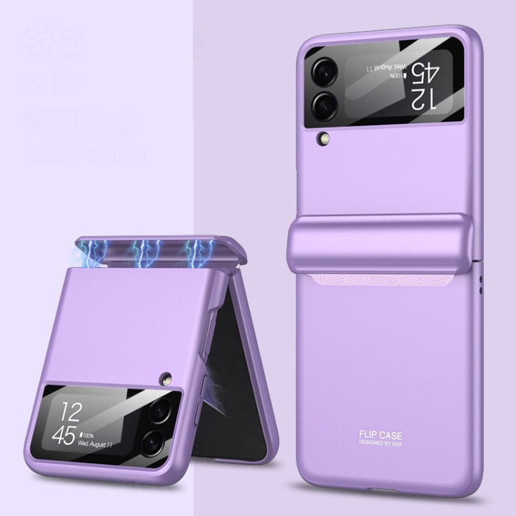 GKK Magnetic Fold All-inclusive Protective Phone Case for Samsung Galaxy Z Flip4 - Purple