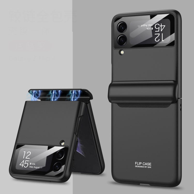 GKK Magnetic Fold All-inclusive Protective Phone Case for Samsung Galaxy Z Flip4 (Black)