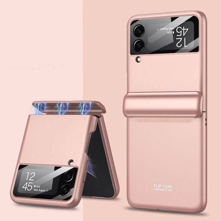 GKK Magnetic Fold All-inclusive Protective Phone Case for Samsung Galaxy Z Flip4 - Rose Gold