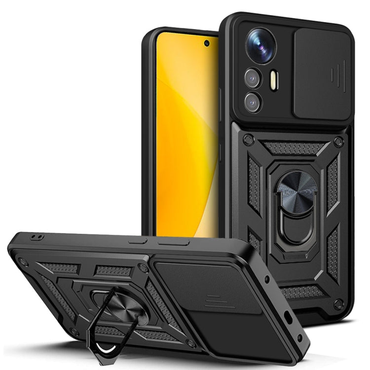 Xiaomi 12 Lite Sliding Camera TPU + PC Phone Case in Black