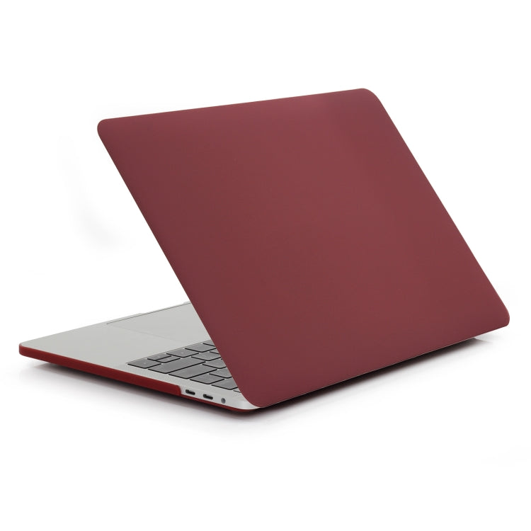 MacBook Pro 13.3 inch A2338 2022 Matte Style Protective Case (Wine Red)