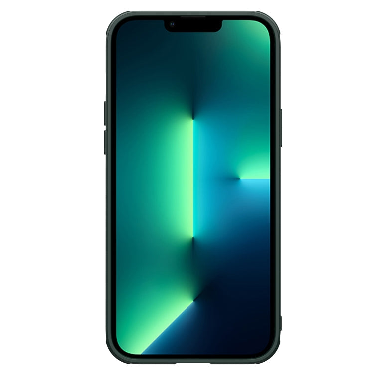 NILLKIN 3D Textured Nylon Fiber TPU + PC Phone Case for iPhone 13 Pro Max - Green