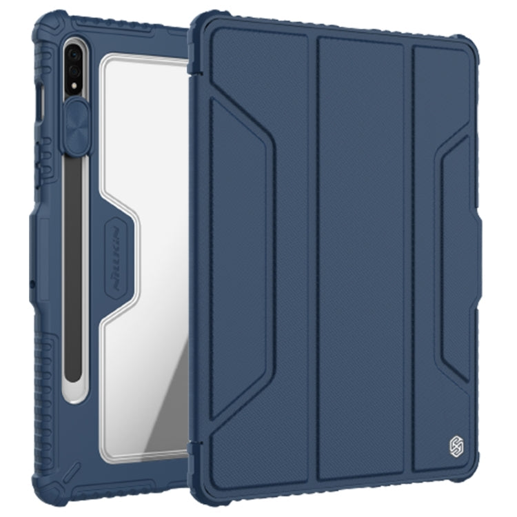 NILLKIN Bumper Pro Camshield Tablet Leather Case for Samsung Galaxy Tab S7 (Blue)