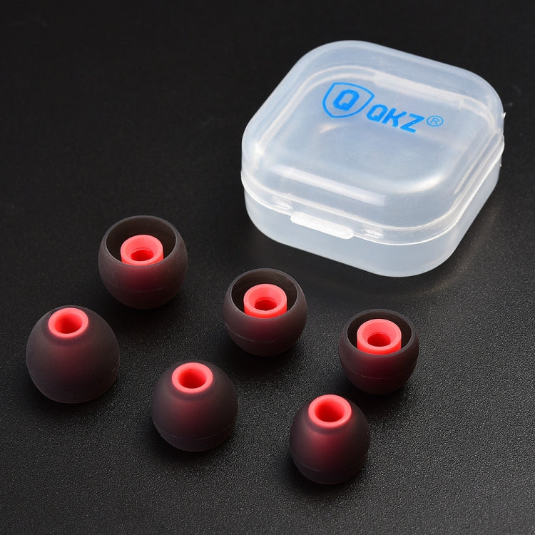 6-in-1 Silicone Earphone Ear Caps for Universal Compatibility (Black Red)