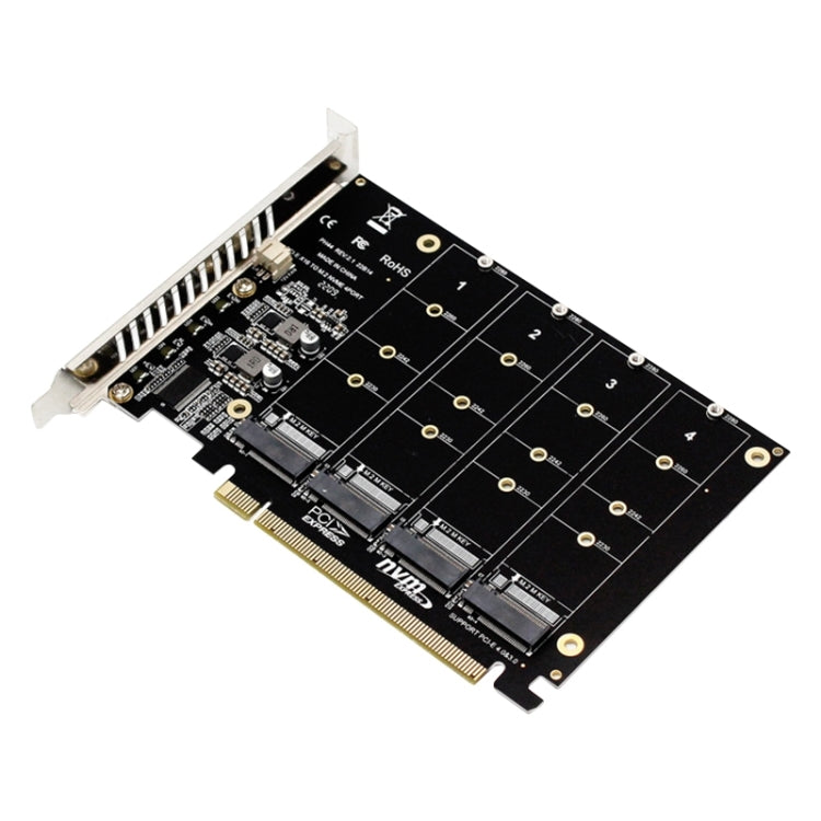 High-Speed 4-Disk NVMe PCIe Signal Split Array Card