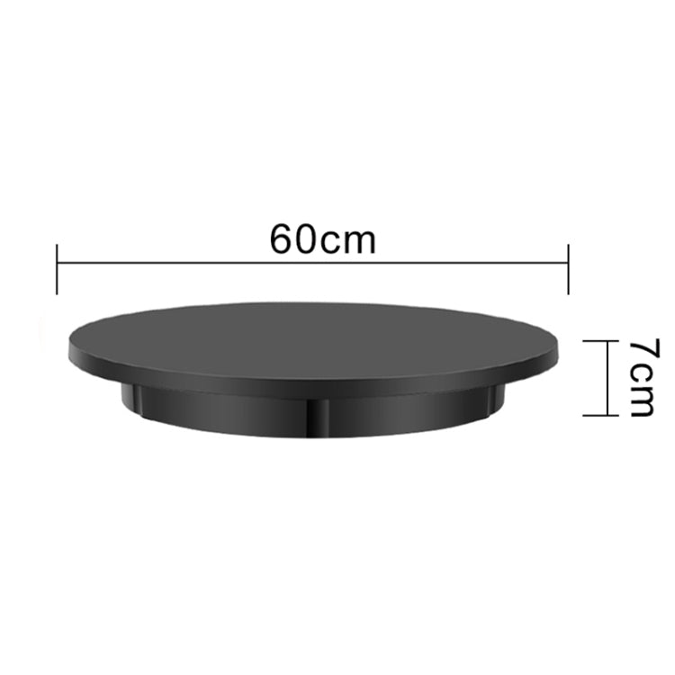 60cm Rotating Display Stand with Charging and Video Shooting Capabilities, Load: 100kg, EU Plug(Black)