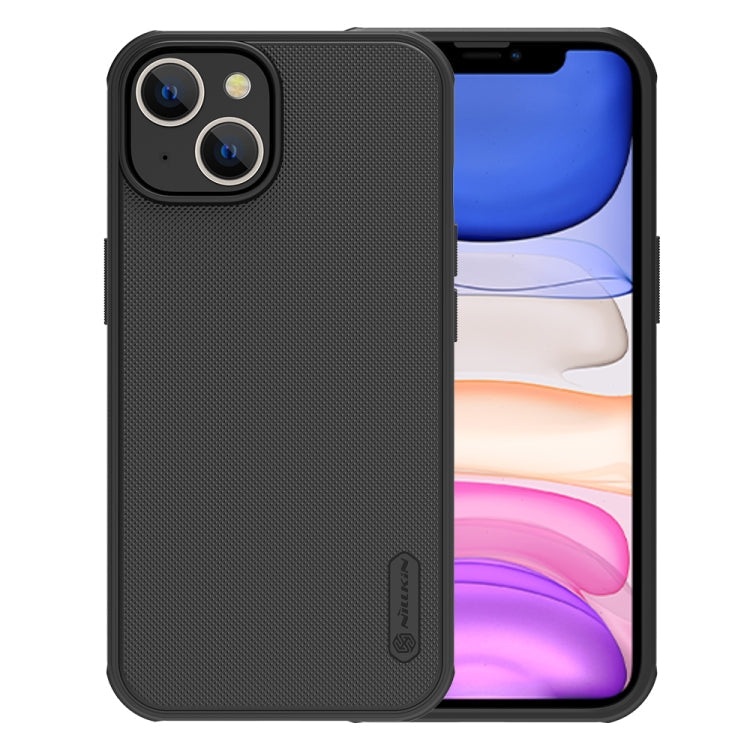 NILLKIN Frosted Shield Pro PC + TPU Phone Case for iPhone 14 (Black) with Superior Protection